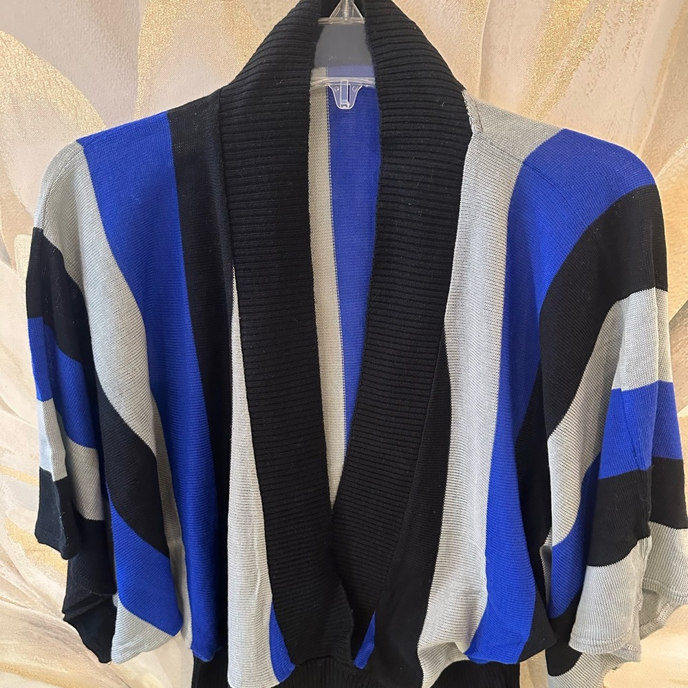 Multi - Colored Cropped Sweater - Picture 2 of 9